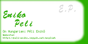 eniko peli business card